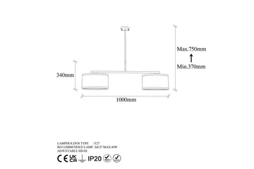 Lysekrone Talra Two Vintage - Gull - Belysning - Innendørsbelysning & Lamper - Taklampe - Pendellamper & Hengelamper