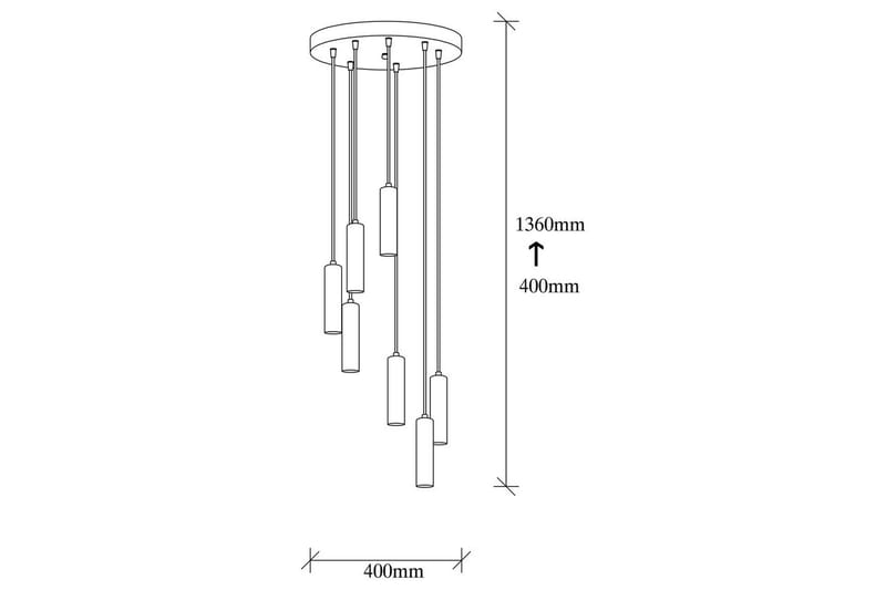 Lysekrone Tembra Seven Vintage - Gull - Belysning - Innendørsbelysning & Lamper - Taklampe - Pendellamper & Hengelamper