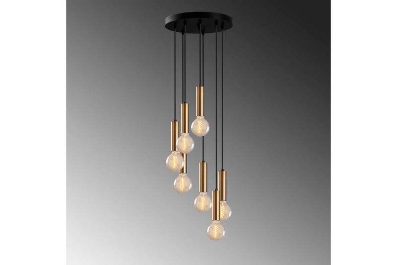 Lysekrone Tembra Seven Vintage - Gull - Belysning - Innendørsbelysning & Lamper - Taklampe - Pendellamper & Hengelamper