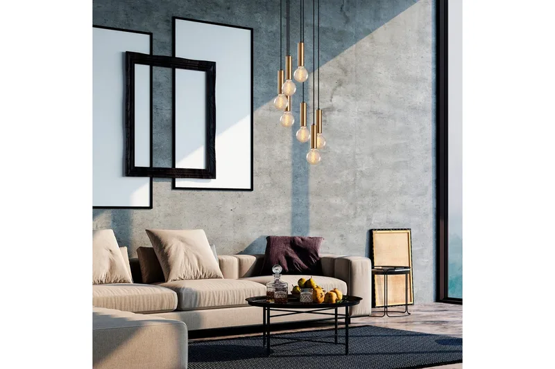 Lysekrone Tembra Seven Vintage - Gull - Belysning - Innendørsbelysning & Lamper - Taklampe - Pendellamper & Hengelamper