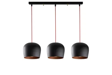 Lysekrone Zana Svart / Rød Horisontal Tre - Red/Svart - Belysning - Innendørsbelysning & Lamper - Taklampe - Pendellamper & Hengelamper