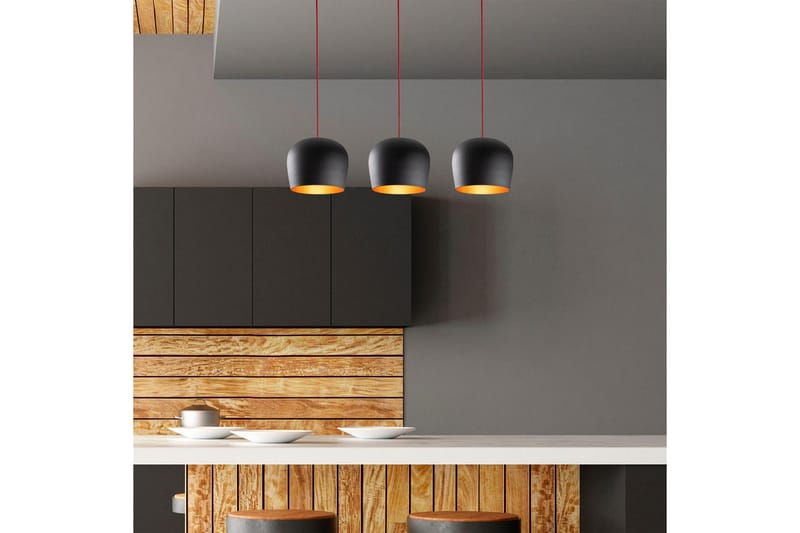 Lysekrone Zana Svart / Rød Horisontal Tre - Red/Svart - Belysning - Innendørsbelysning & Lamper - Taklampe - Pendellamper & Hengelamper