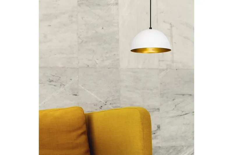 Lysekrone Zephyra Hvit / Gull - Diameter: 30 cm - Belysning - Innendørsbelysning & Lamper - Taklampe - Pendellamper & Hengelamper