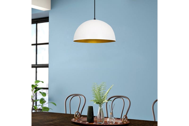 Lysekrone Zephyra Hvit / Gull - Diameter: 40 cm - Belysning - Innendørsbelysning & Lamper - Taklampe - Pendellamper & Hengelamper