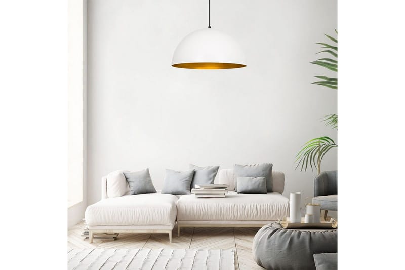 Lysekrone Zephyra Hvit / Gull - Diameter: 50 cm - Belysning - Innendørsbelysning & Lamper - Taklampe - Pendellamper & Hengelamper