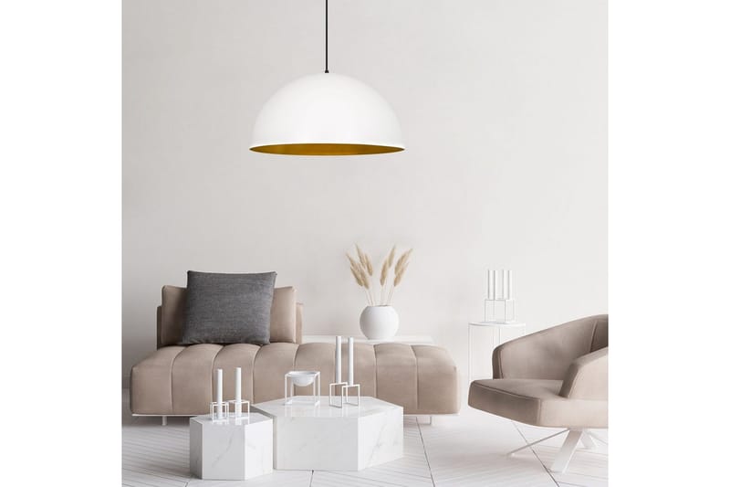 Lysekrone Zephyra Hvit / Gull - Diameter: 60 cm - Belysning - Innendørsbelysning & Lamper - Taklampe - Pendellamper & Hengelamper