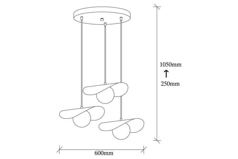 Lysekrone Pelyn Black Three Socket - Svart - Belysning - Innendørsbelysning & Lamper - Taklampe - Pendellamper & Hengelamper