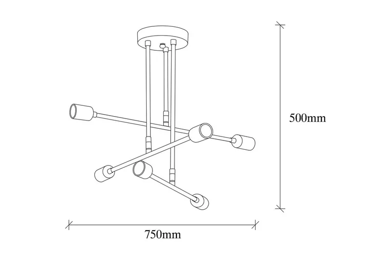 Lysekrone Pareek Svart - Svart - Belysning - Innendørsbelysning & Lamper - Taklampe - Plafondlampe