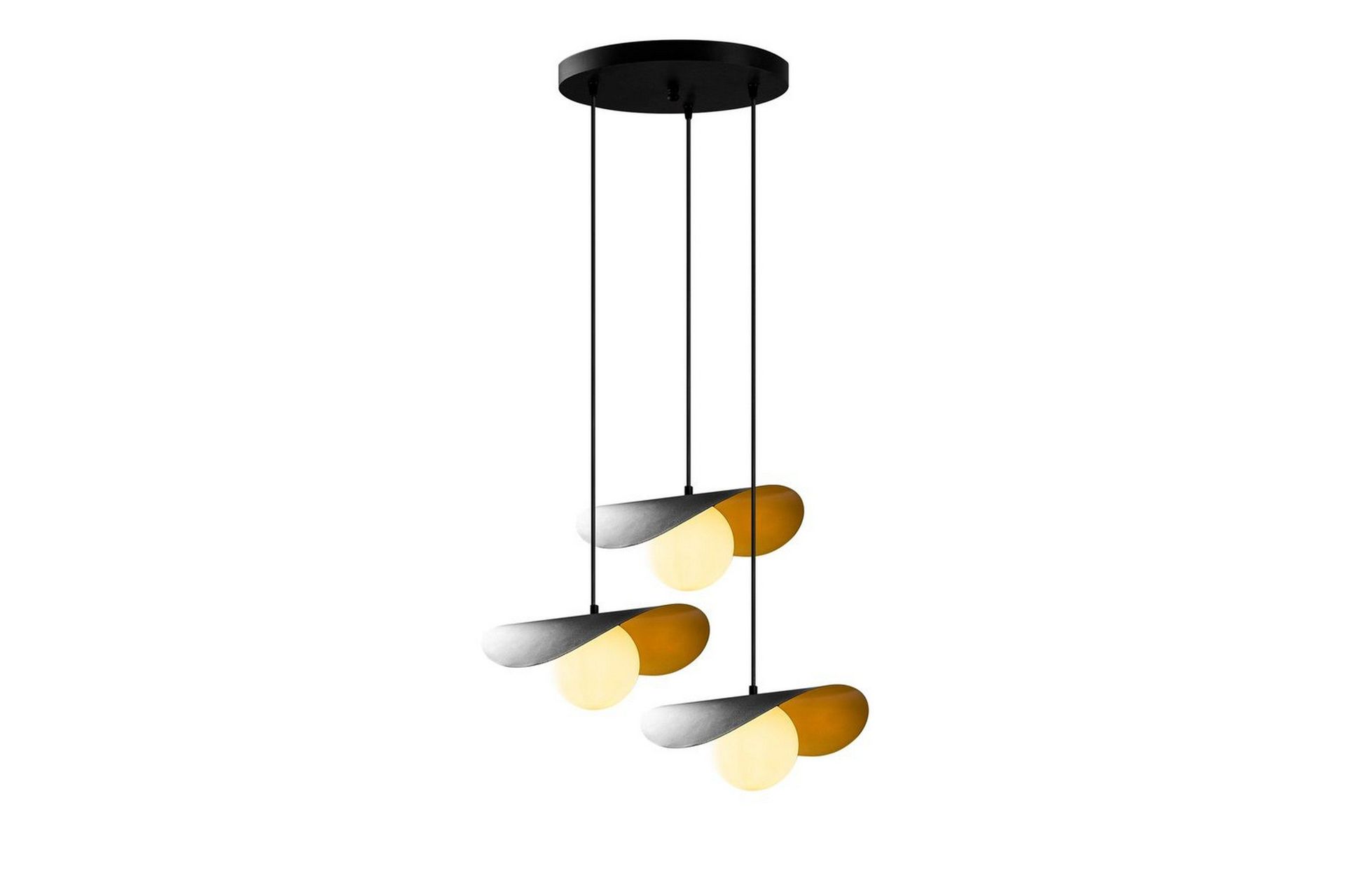Lysekrone Pelyn Black Three Socket - Svart