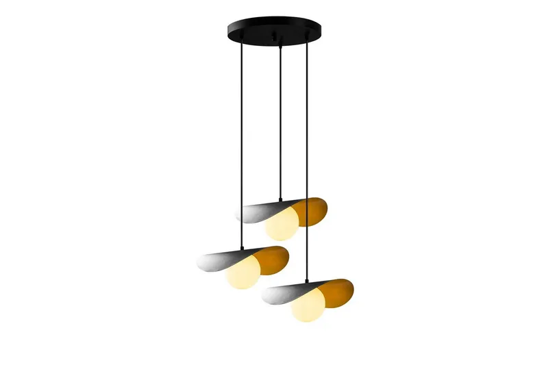 Lysekrone Pelyn Black Three Socket, Svart