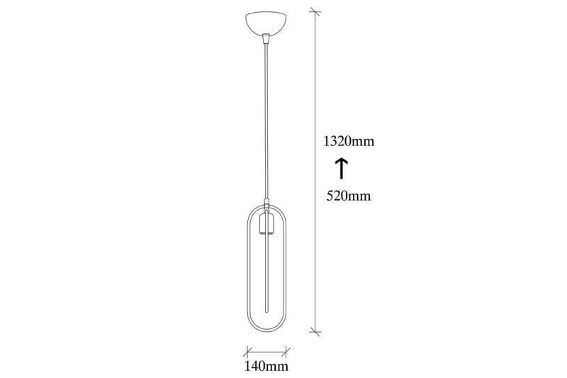 Lysekrone Pindor Sibgle Svart / Gull - Gull/Svart - Belysning - Innendørsbelysning & Lamper - Taklampe - Pendellamper & Hengelamper