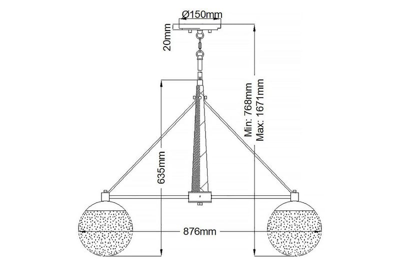 Marilyn Kichler Krone - Belysning - Innendørsbelysning & Lamper - Taklampe - Pendellamper & Hengelamper