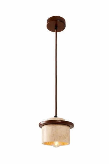 Meyros pendellampe - Beige og Valnøtt - Belysning - Innendørsbelysning & Lamper - Taklampe - Pendellamper & Hengelamper