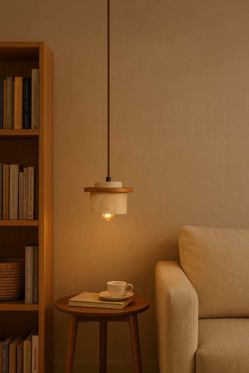 Meyros pendellampe - Beige og Eik - Belysning - Innendørsbelysning & Lamper - Taklampe - Pendellamper & Hengelamper