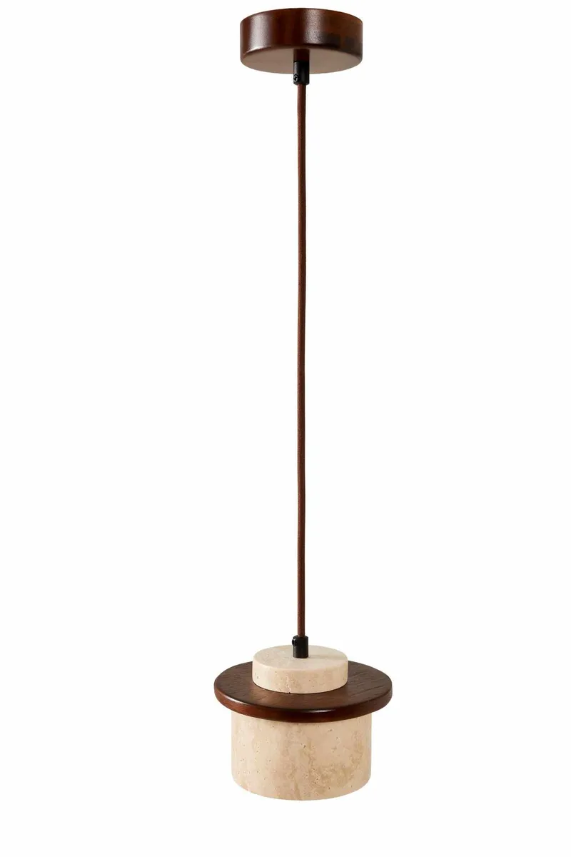 Meyros pendellampe - Beige og Valnøtt - Belysning - Innendørsbelysning & Lamper - Taklampe - Pendellamper & Hengelamper