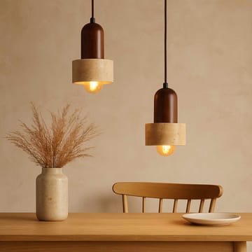 Norric pendellampe - Beige Valnøtt - Belysning - Innendørsbelysning & Lamper - Taklampe - Krystallkrone & takkrone