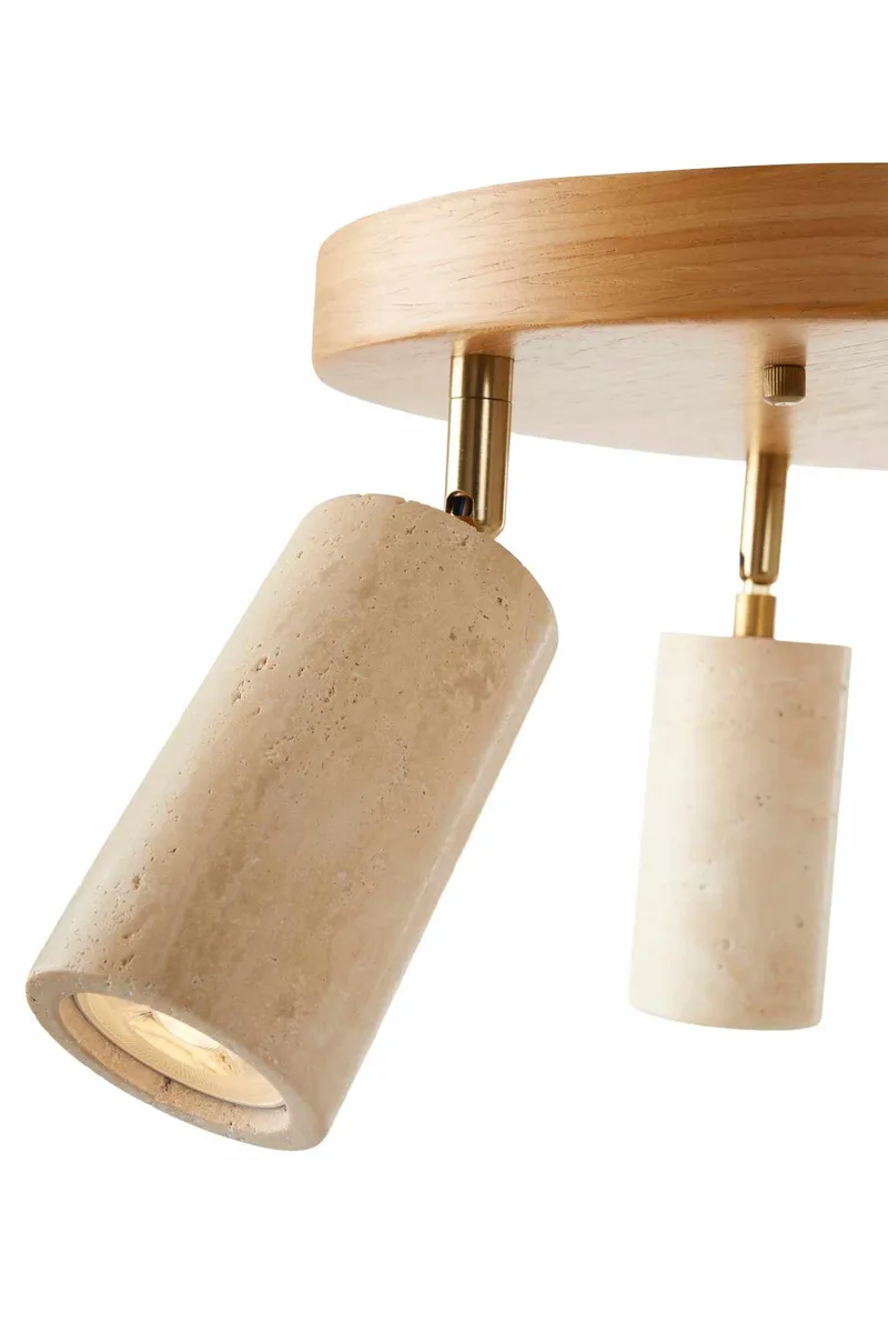 Nurtane taklampe - Beige og Eik - Belysning - Innendørsbelysning & Lamper - Taklampe - Krystallkrone & takkrone