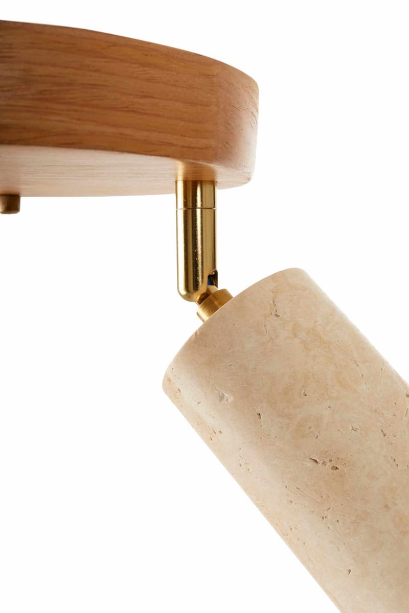 Nurtane taklampe - Beige og Eik - Belysning - Innendørsbelysning & Lamper - Taklampe - Krystallkrone & takkrone