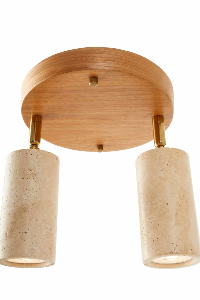 Nurtane taklampe - Beige og Eik - Belysning - Innendørsbelysning & Lamper - Taklampe - Krystallkrone & takkrone
