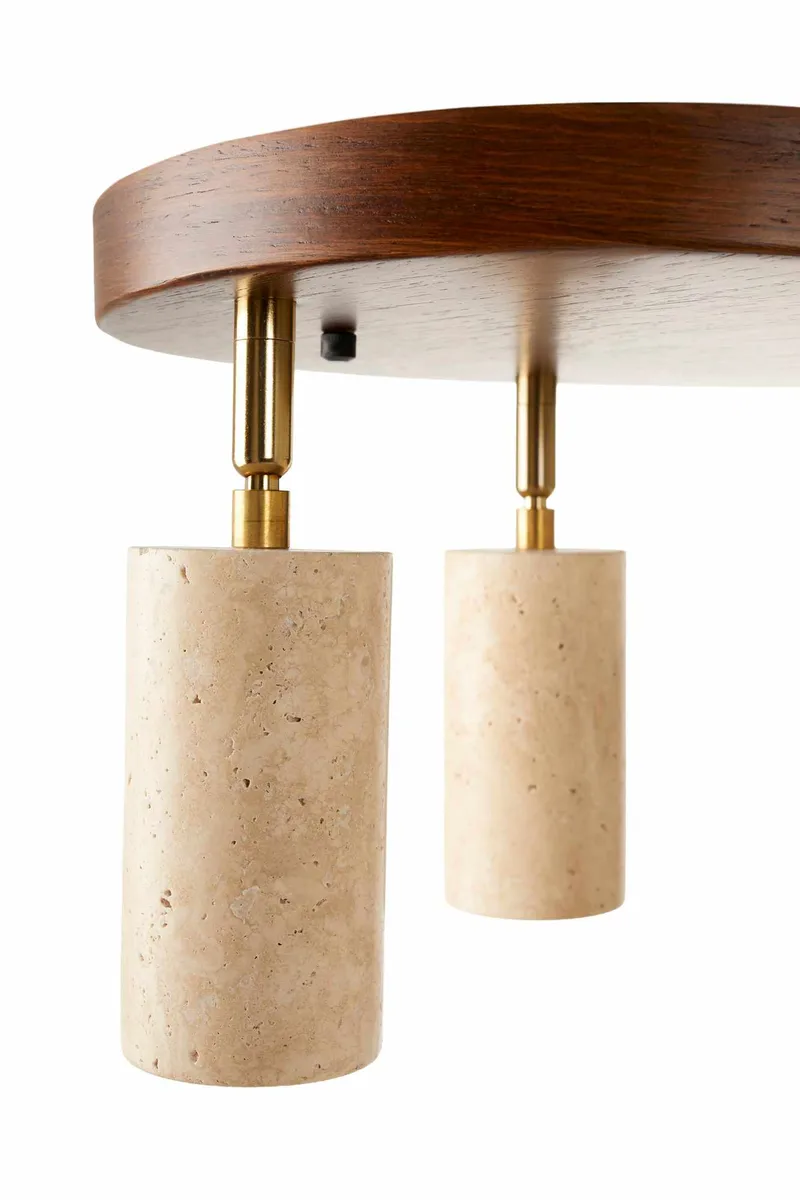 Nurtane taklampe - Beige og Valnøtt - Belysning - Innendørsbelysning & Lamper - Taklampe - Krystallkrone & takkrone