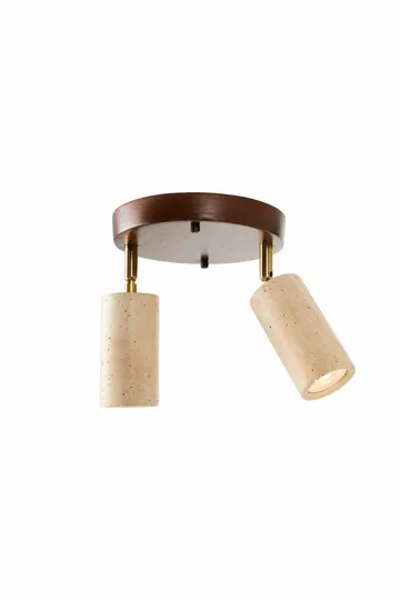 Nurtane taklampe - Beige og Valnøtt - Belysning - Innendørsbelysning & Lamper - Taklampe - Krystallkrone & takkrone