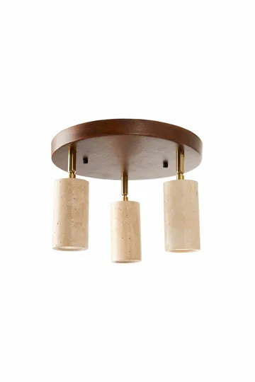 Nurtane taklampe - Beige og Valnøtt - Belysning - Innendørsbelysning & Lamper - Taklampe - Krystallkrone & takkrone