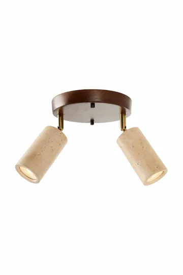 Nurtane taklampe - Beige og Valnøtt - Belysning - Innendørsbelysning & Lamper - Taklampe - Krystallkrone & takkrone