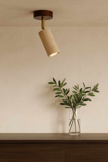 Nurtane taklampe - Beige og Valnøtt - Belysning - Innendørsbelysning & Lamper - Taklampe - Krystallkrone & takkrone