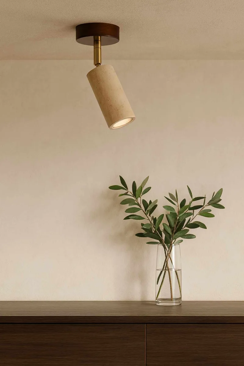 Nurtane taklampe - Beige og Valnøtt - Belysning - Innendørsbelysning & Lamper - Taklampe - Krystallkrone & takkrone