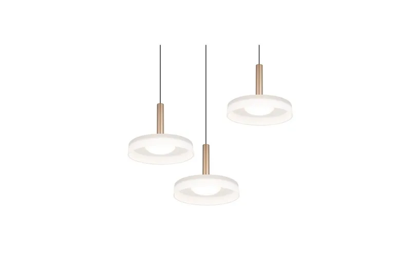 Pendel TRIO Celeste 3-delt, Matt svart/hvit/kaffebrun - 3-delt, Matt svart/hvit/kaffebrun - Belysning - Innendørsbelysning & Lamper - Taklampe - Pendellamper & Hengelamper