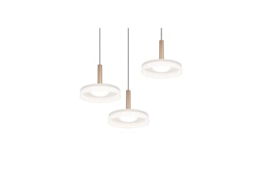 Pendel TRIO Celeste 3-delt, Matt svart/hvit/kaffebrun - 3-delt, Matt svart/hvit/kaffebrun - Belysning - Innendørsbelysning & Lamper - Taklampe - Pendellamper & Hengelamper