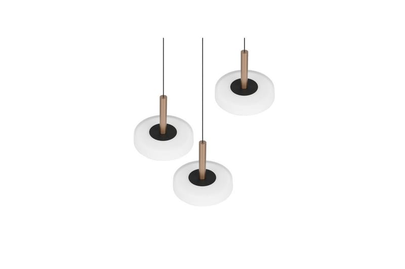 Pendel TRIO Celeste 3-delt, Matt svart/hvit/kaffebrun - 3-delt, Matt svart/hvit/kaffebrun - Belysning - Innendørsbelysning & Lamper - Taklampe - Pendellamper & Hengelamper