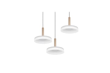 Pendel TRIO Celeste 3-delt, Matt svart/hvit/kaffebrun - 3-delt, Matt svart/hvit/kaffebrun - Belysning - Innendørsbelysning & Lamper - Taklampe - Pendellamper & Hengelamper