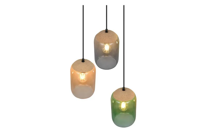 Pendel TRIO Cork 3-delt - 3-delt - Belysning - Innendørsbelysning & Lamper - Taklampe - Pendellamper & Hengelamper