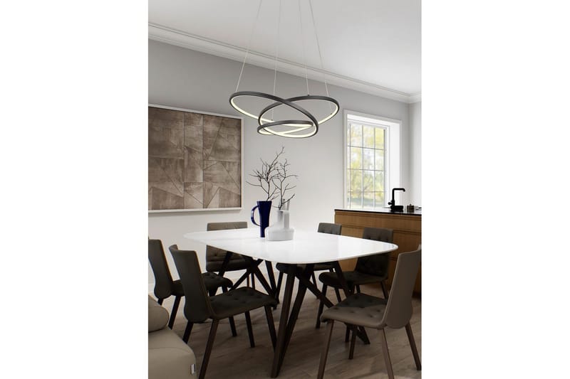Pendel TRIO Darvin 84 cm, Matt svart - 84 cm, Matt svart - Belysning - Innendørsbelysning & Lamper - Taklampe - Pendellamper & Hengelamper