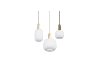 Pendel TRIO Diva 3-delt, Matt messing/hvit - 3-delt, Matt messing/hvit - Belysning - Innendørsbelysning & Lamper - Taklampe - Pendellamper & Hengelamper