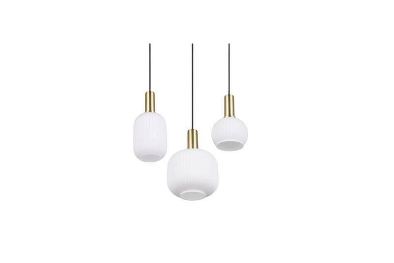 Pendel TRIO Diva 3-delt, Matt messing/hvit - 3-delt, Matt messing/hvit - Belysning - Innendørsbelysning & Lamper - Taklampe - Pendellamper & Hengelamper