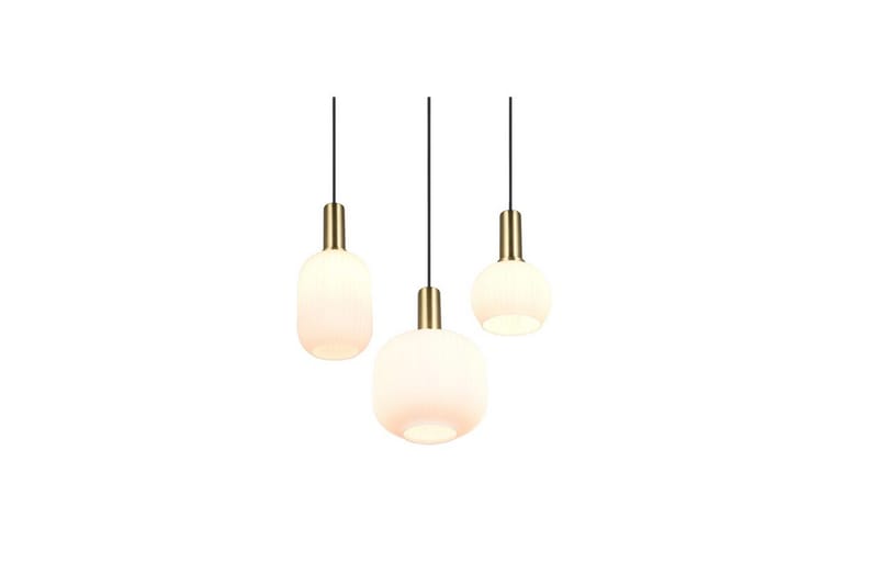Pendel TRIO Diva 3-delt, Matt messing/hvit - 3-delt, Matt messing/hvit - Belysning - Innendørsbelysning & Lamper - Taklampe - Pendellamper & Hengelamper