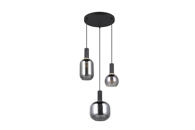 Pendel TRIO Diva 3-delt, Matt svart/krom - 3-delt, Matt svart/krom - Belysning - Innendørsbelysning & Lamper - Taklampe - Pendellamper & Hengelamper