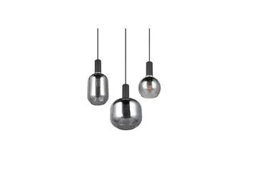 Pendel TRIO Diva 3-delt, Matt svart/krom - 3-delt, Matt svart/krom - Belysning - Innendørsbelysning & Lamper - Taklampe - Pendellamper & Hengelamper
