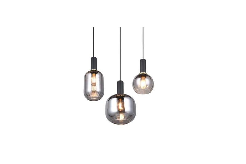 Pendel TRIO Diva 3-delt, Matt svart/krom - 3-delt, Matt svart/krom - Belysning - Innendørsbelysning & Lamper - Taklampe - Pendellamper & Hengelamper