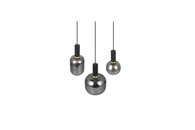 Pendel TRIO Diva 3-delt, Matt svart/krom - 3-delt, Matt svart/krom - Belysning - Innendørsbelysning & Lamper - Taklampe - Pendellamper & Hengelamper
