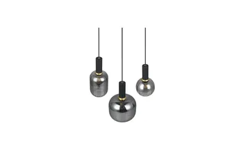 Pendel TRIO Diva 3-delt, Matt svart/krom - 3-delt, Matt svart/krom - Belysning - Innendørsbelysning & Lamper - Taklampe - Pendellamper & Hengelamper