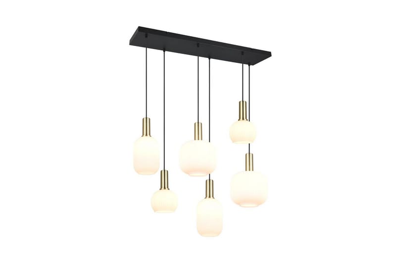 Pendel TRIO Diva 6-deler, Matt messing/hvit, 6-deler, Matt messing/hvit