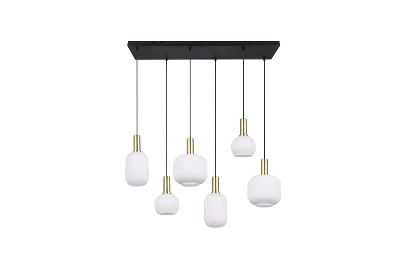 Pendel TRIO Diva 6-deler, Matt messing/hvit - 6-deler, Matt messing/hvit - Belysning - Innendørsbelysning & Lamper - Taklampe - Pendellamper & Hengelamper