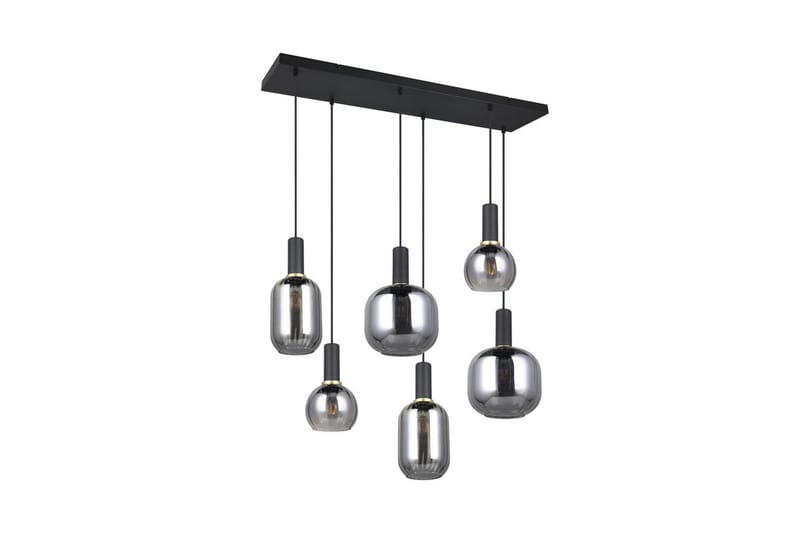Pendel TRIO Diva 6-deler, Matt svart/krom - 6-deler, Matt svart/krom - Belysning - Innendørsbelysning & Lamper - Taklampe - Pendellamper & Hengelamper