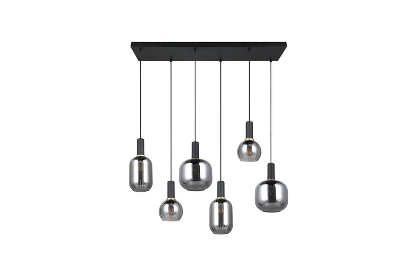 Pendel TRIO Diva 6-deler, Matt svart/krom - 6-deler, Matt svart/krom - Belysning - Innendørsbelysning & Lamper - Taklampe - Pendellamper & Hengelamper