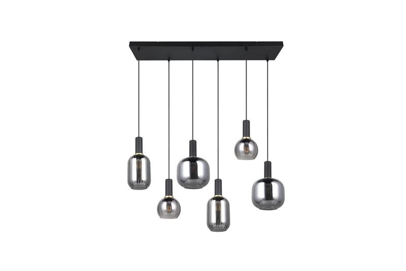 Pendel TRIO Diva 6-deler, Matt svart/krom - 6-deler, Matt svart/krom - Belysning - Innendørsbelysning & Lamper - Taklampe - Pendellamper & Hengelamper