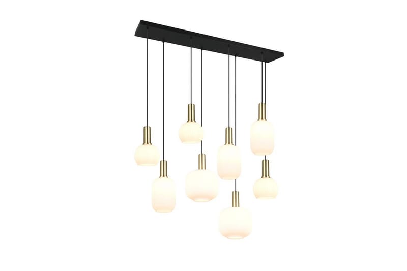 Pendel TRIO Diva 8-delt, Matt messing/hvit - 8-delt, Matt messing/hvit - Belysning - Innendørsbelysning & Lamper - Taklampe - Pendellamper & Hengelamper