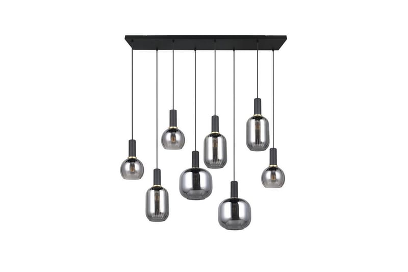 Pendel TRIO Diva 8-delt, Matt svart/krom - 8-delt, Matt svart/krom - Belysning - Innendørsbelysning & Lamper - Taklampe - Pendellamper & Hengelamper